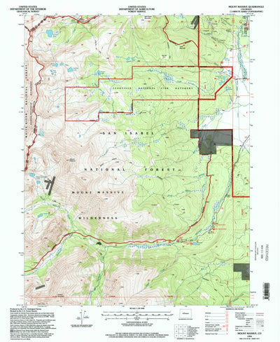United States Geological Survey Mount Massive, CO (1994, 24000-Scale) digital map