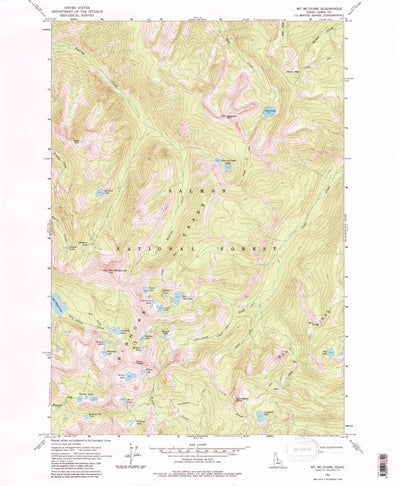 United States Geological Survey Mount Mcguire, ID (1962, 24000-Scale) digital map
