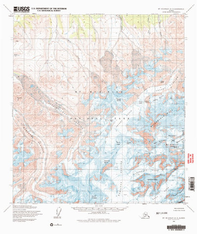 United States Geological Survey Mount Mckinley A-3, AK (1954, 63360-Scale) digital map
