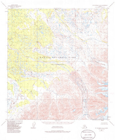 United States Geological Survey Mount Mckinley A-4, AK (1953, 63360-Scale) digital map