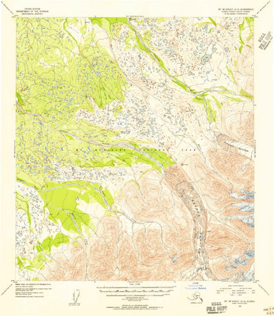 United States Geological Survey Mount Mckinley A-4, AK (1954, 63360-Scale) digital map