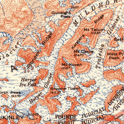 United States Geological Survey Mount Mckinley, AK (1952, 250000-Scale) digital map