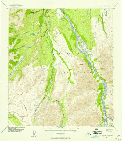 United States Geological Survey Mount Mckinley C-1, AK (1952, 63360-Scale) digital map