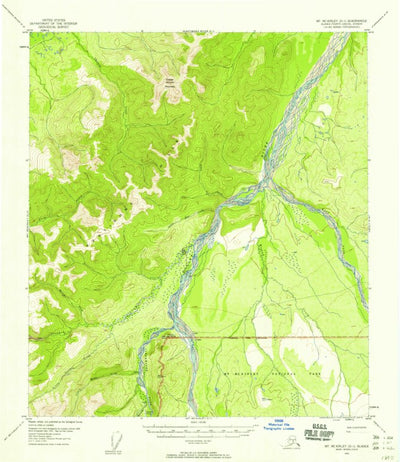 United States Geological Survey Mount Mckinley D-1, AK (1951, 63360-Scale) digital map