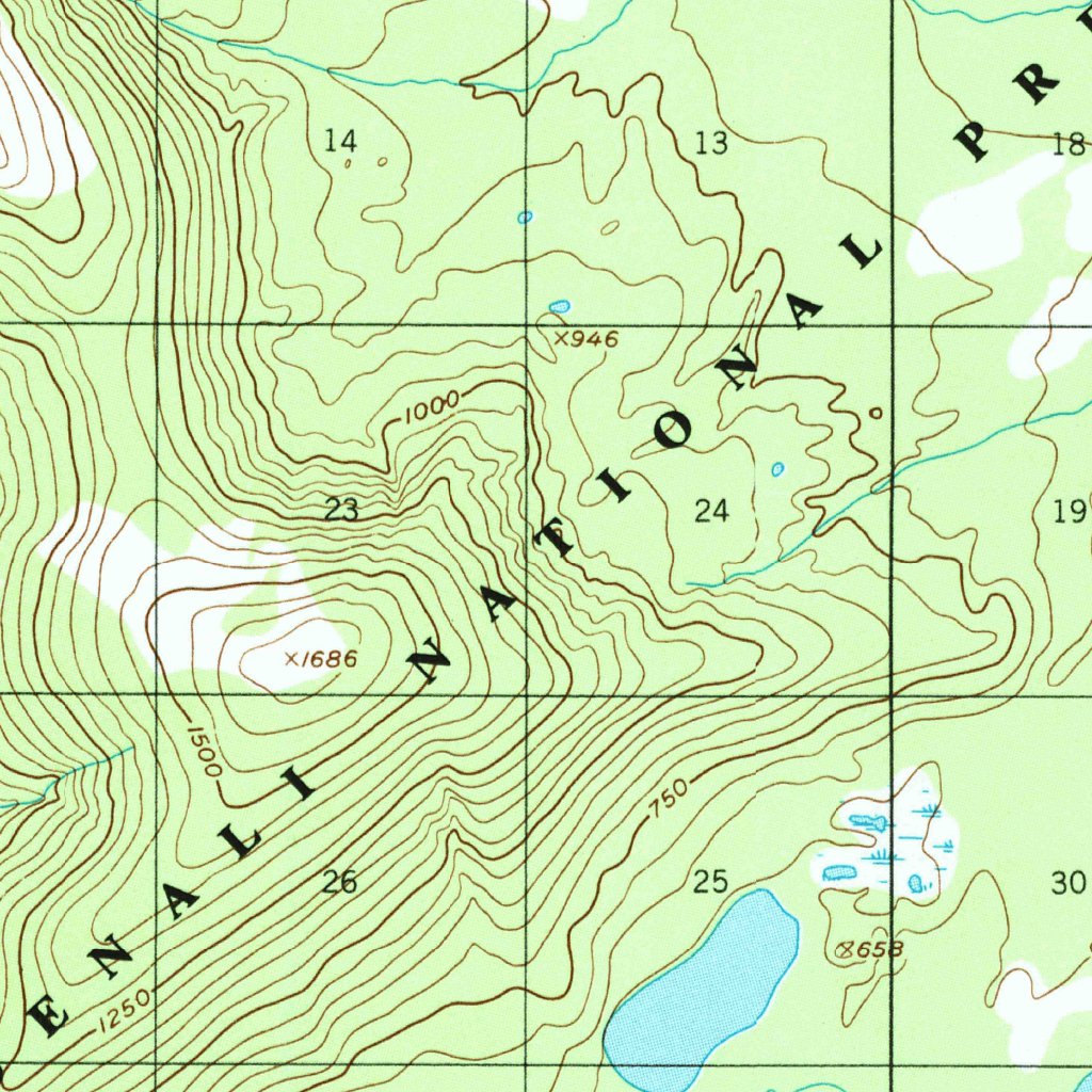 Mount Mckinley D-3, AK (1952, 63360-Scale) Map by United States ...