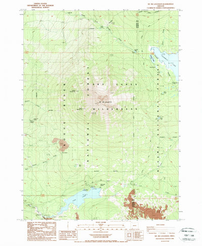 United States Geological Survey Mount Mcloughlin, OR (1988, 24000-Scale) digital map
