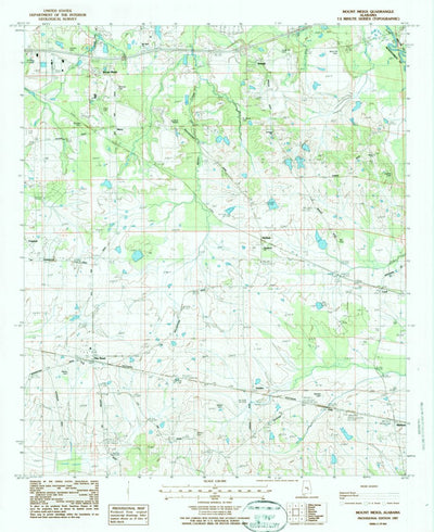 United States Geological Survey Mount Meigs, AL (1987, 24000-Scale) digital map