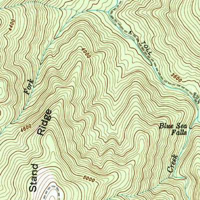 Mount Mitchell, NC (1946, 24000-Scale) Map by United States Geological ...