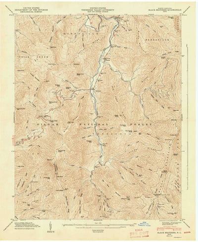 United States Geological Survey Mount Mitchell, NC (1947, 24000-Scale) digital map