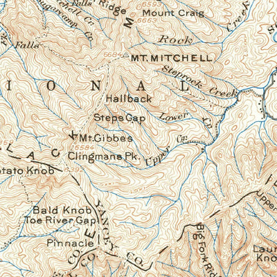 United States Geological Survey Mount Mitchell, NC-TN (1900, 125000-Scale) digital map