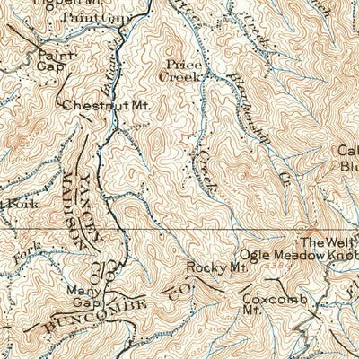 United States Geological Survey Mount Mitchell, NC-TN (1900, 125000-Scale) digital map