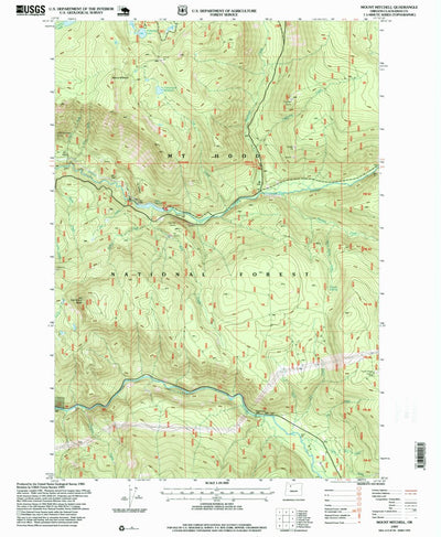 United States Geological Survey Mount Mitchell, OR (1997, 24000-Scale) digital map