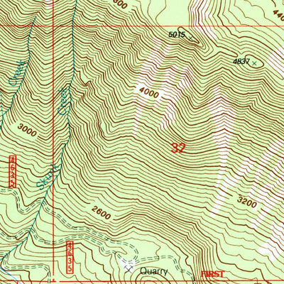 United States Geological Survey Mount Mitchell, OR (1997, 24000-Scale) digital map