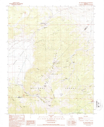 United States Geological Survey Mount Montgomery, NV (1987, 24000-Scale) digital map