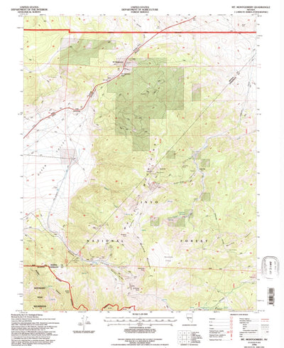 United States Geological Survey Mount Montgomery, NV (1994, 24000-Scale) digital map