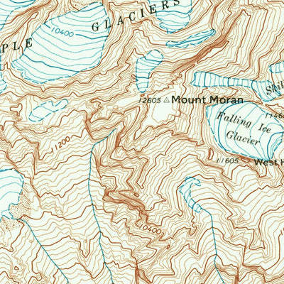 United States Geological Survey Mount Moran, WY (1968, 24000-Scale) digital map