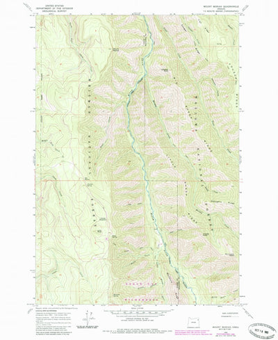 United States Geological Survey Mount Moriah, OR (1965, 24000-Scale) digital map