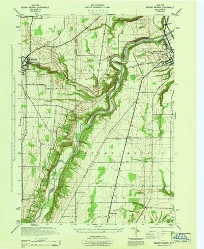 United States Geological Survey Mount Morris, NY (1944, 31680-Scale) digital map