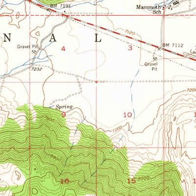 United States Geological Survey Mount Morrison, CA (1953, 62500-Scale) digital map