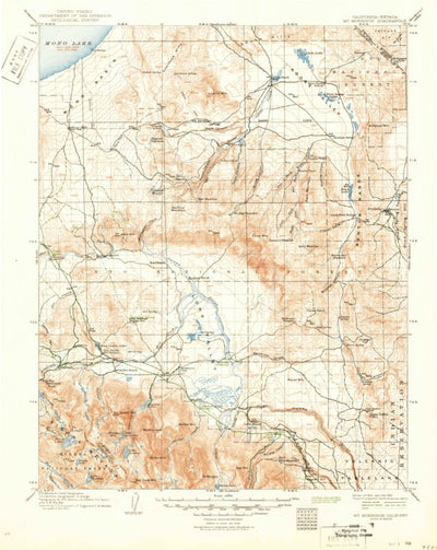 United States Geological Survey Mount Morrison, CA-NV (1914, 125000-Scale) digital map