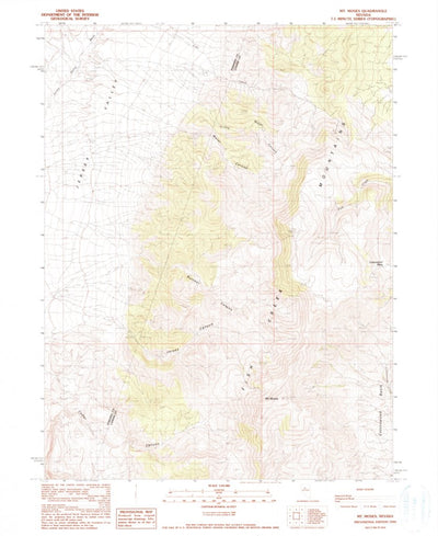 United States Geological Survey Mount Moses, NV (1990, 24000-Scale) digital map