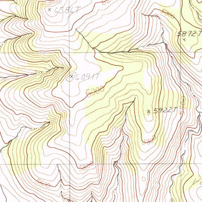 United States Geological Survey Mount Moses SE, NV (1990, 24000-Scale) digital map