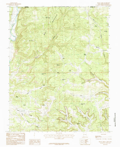 United States Geological Survey Mount Nebo, NM (1985, 24000-Scale) digital map