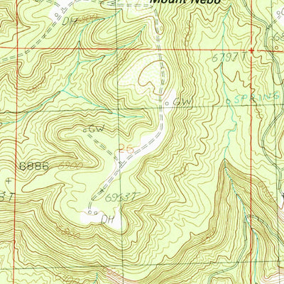 United States Geological Survey Mount Nebo, NM (1985, 24000-Scale) digital map