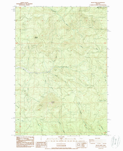 United States Geological Survey Mount Nebo, OR (1988, 24000-Scale) digital map