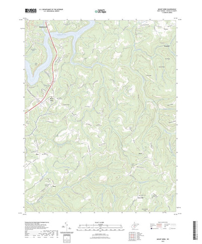 United States Geological Survey Mount Nebo, WV (2023, 24000-Scale) digital map
