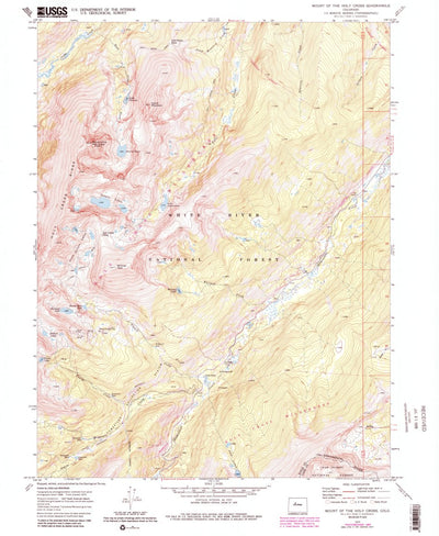 United States Geological Survey Mount Of The Holy Cross, CO (1970, 24000-Scale) digital map