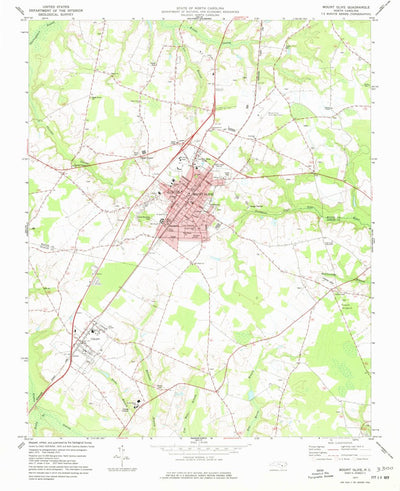 United States Geological Survey Mount Olive, NC (1977, 24000-Scale) digital map