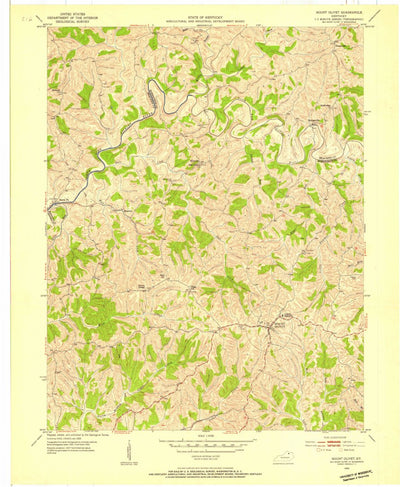 United States Geological Survey Mount Olivet, KY (1952, 24000-Scale) digital map