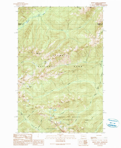 United States Geological Survey Mount Olson, WA (1990, 24000-Scale) digital map