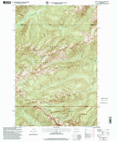 United States Geological Survey Mount Olson, WA (1999, 24000-Scale) digital map