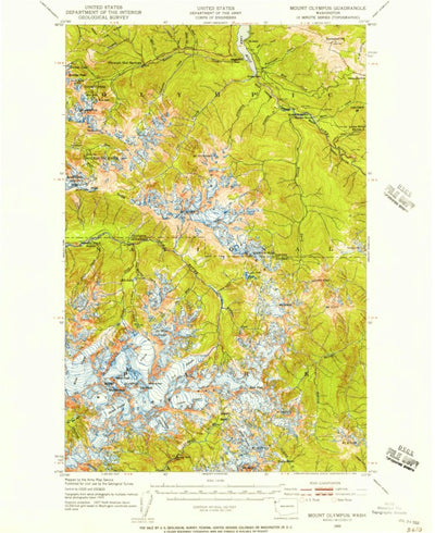 United States Geological Survey Mount Olympus, WA (1935, 62500-Scale) digital map