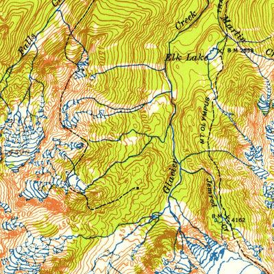 United States Geological Survey Mount Olympus, WA (1935, 62500-Scale) digital map