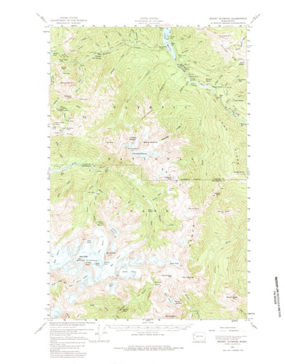 United States Geological Survey Mount Olympus, WA (1956, 62500-Scale) digital map