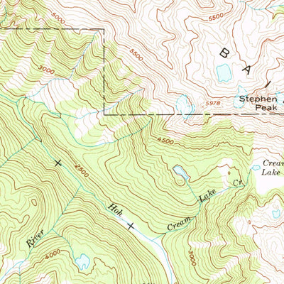 United States Geological Survey Mount Olympus, WA (1956, 62500-Scale) digital map