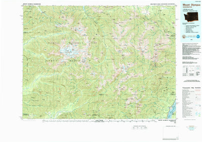 United States Geological Survey Mount Olympus, WA (1988, 100000-Scale) digital map