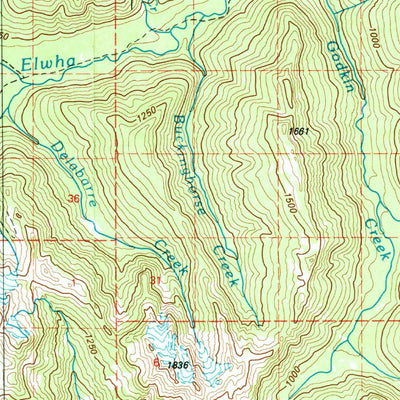 United States Geological Survey Mount Olympus, WA (1988, 100000-Scale) digital map