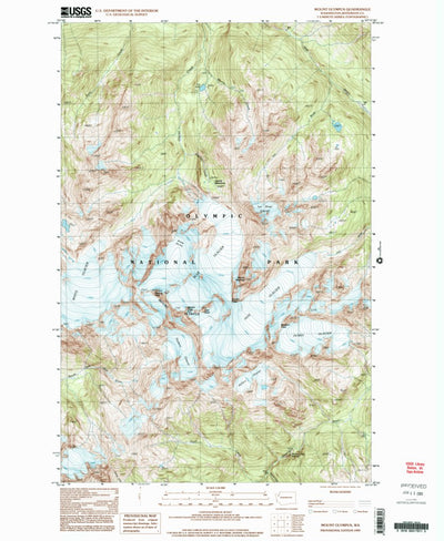 United States Geological Survey Mount Olympus, WA (1999, 24000-Scale) digital map