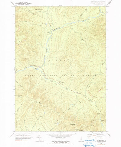 United States Geological Survey Mount Osceola, NH (1967, 24000-Scale) digital map