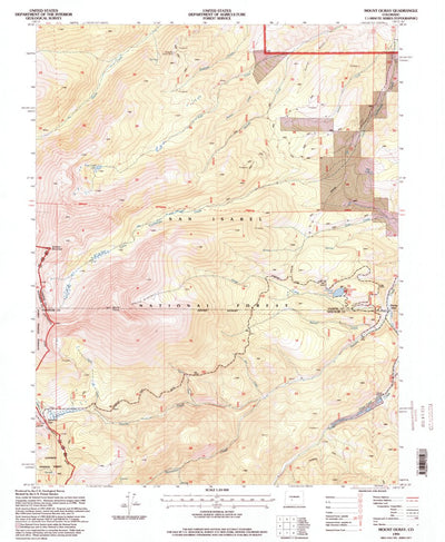 United States Geological Survey Mount Ouray, CO (1994, 24000-Scale) digital map