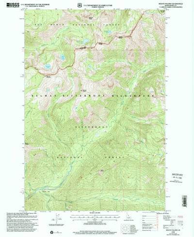 United States Geological Survey Mount Paloma, ID (1998, 24000-Scale) digital map