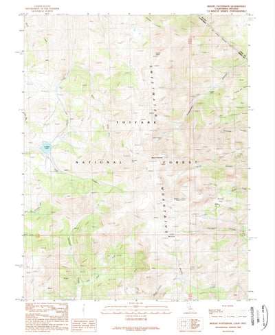 United States Geological Survey Mount Patterson, CA-NV (1989, 24000-Scale) digital map