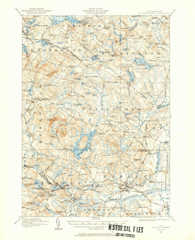 United States Geological Survey Mount Pawtuckaway, NH (1917, 62500-Scale) digital map
