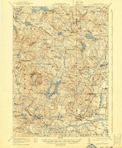United States Geological Survey Mount Pawtuckaway, NH (1939, 62500-Scale) digital map