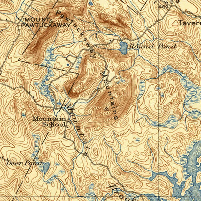United States Geological Survey Mount Pawtuckaway, NH (1939, 62500-Scale) digital map