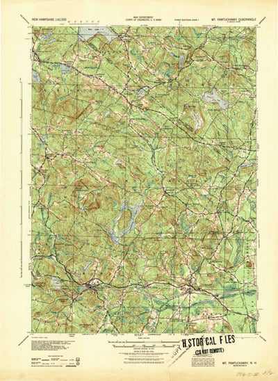 United States Geological Survey Mount Pawtuckaway, NH (1944, 62500-Scale) digital map